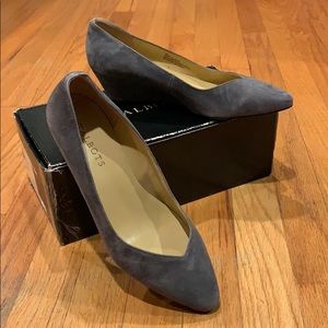 Talbots Gray Suede Wedge